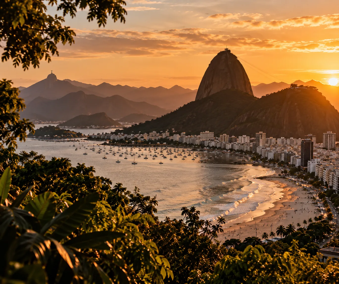 Rio de Janeiro, Brazil at sunset